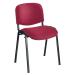 First Multipurpose Stacking Chair Black Frame Claret Upholstery KF839225
