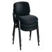 First Multipurpose Stacking Chair Black Frame Charcoal Upholstery (Pack of 4) KF839226