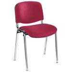 First Multipurpose Stacking Chair Chrome Frame Claret Upholstery KF839228 KF839228