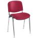 First Multipurpose Stacking Chair Chrome Frame Claret Upholstery KF839228
