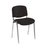 First Multipurpose Stacking Chair Chrome Frame Charcoal Upholstery KF839229 KF839229