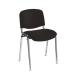 First Multipurpose Stacking Chair Chrome Frame Charcoal Upholstery KF839229
