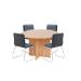First Beech 1200mm Diameter Round Meeting Table with Dart Meeting Chairs