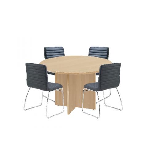 First Maple 1200mm Diameter Round Meeting Table With Dart Kf839235