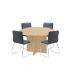First Maple 1200mm Diameter Round Meeting Table with Dart Meeting Chairs