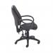 First High Back Operators Chair with Fixed Arms 640x640x985-1175mm Charcoal KF839242 KF839242