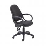 First High Back Operator Chair with Fixed Arms 640x640x985-1175mm Charcoal KF839242 KF839242