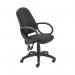 First High Back Operator Chair with Fixed Arms 640x640x985-1175mm Charcoal KF839242 KF839242