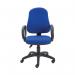 First High Back Operators Chair with Fixed Arms 640x640x985-1175mm Blue KF839243 KF839243