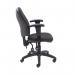 First High Back Operators Chair with T-Adjustable Arms 640x640x985-1175mm Charcoal KF839244 KF839244