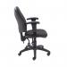 First High Back Operator Chair with T-Adjustable Arms 640x640x985-1175mm Charcoal KF839244 KF839244