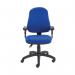 First High Back Operators Chair with T-Adjustable Arms 640x640x985-1175mm Blue KF839245 KF839245