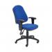 First High Back Operator Chair with T-Adjustable Arms 640x640x985-1175mm Blue KF839245 KF839245