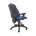 First High Back Operator Chair with T-Adjustable Arms 640x640x985-1175mm Blue KF839245 KF839245