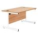 Jemini Oak/White 1400mm Rectangular Cantilever Desk KF839294