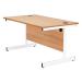 Jemini Oak/White 1800mm Rectangular Cantilever Desk KF839298