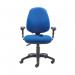 First High Back Posture Chair with Adjustable Arms 640x640x990-1160mm Blue KF839325 KF839325