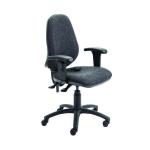 First High Back Posture Chair with Adjustable Arms 640x640x990-1160mm Charcoal KF839326 KF839326