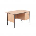 Jemini 18 Oak 1228mm Desk with 2 Drawer Pedestal KF839483 KF839483