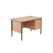 Jemini 18 Oak 1228mm Desk with 3 Drawer Pedestal KF839480