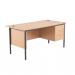 Jemini 18 Oak 1532mm Desk with 3 Drawer Pedestal KF839491
