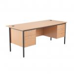 Jemini 18 Oak 1786mm Desk with 2 and 3 Drawer Pedestal KF839501 KF839501