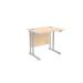 Jemini Maple/Silver 800mm Rectangular Desk KF839508