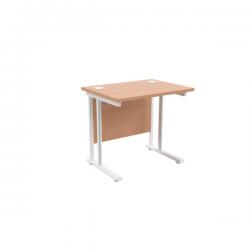 Cheap Stationery Supply of Jemini Beech/White 800mm Rectangular Desk KF839512 KF839512 Office Statationery