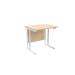 Jemini Maple/White 800mm Rectangular Desk KF839514