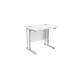 Jemini White/Silver 800mm Rectangular Desk KF839521