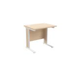 Jemini Maple/White 800mm Rectangular Desk KF839526 KF839526