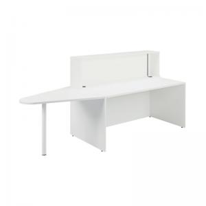 Photos - Office Desk Unit Jemini Reception  with Extension 1400x800x740mm White KF839537 