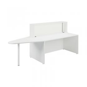 VOW Jemini Reception Unit with Extension 1400x800x740mm White KF839537 KF839537