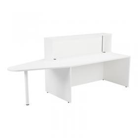 Jemini Reception Unit with Extension 1400x800x740mm White KF839537 KF839537