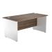 Jemini Switch Walnut/White 1200mm Panel End Rectangular Desk KF839553