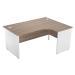Jemini Switch Grey Oak/White 1800mm Right Hand Panel End Radial Desk KF839552