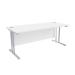 Jemini White/Silver W1800 x D800mm Rectangular Cantilever Desk KF839578