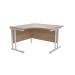 Jemini Grey Oak/Silver 1200mm Left Hand Radial Cantilever Desk KF839615