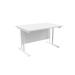 Jemini White/White W1200 x D800mm Rectangular Cantilever Desk KF839656
