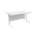 Jemini White/White W1400 x D800mm Rectangular Cantilever Desk KF839662