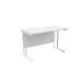 Jemini White/White W1200 x D600mm Rectangular Cantilever Desk KF839680