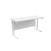 Jemini White/White W1400 x D600mm Rectangular Cantilever Desk KF839686