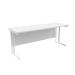 Jemini White/White W1800 x D600mm Rectangular Cantilever Desk KF839698