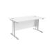 Jemini White/Silver1400x800mm Rectangular Desk KF839758