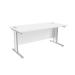 Jemini White/Silver 1600x800mm Rectangular Desk KF839764