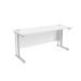 Jemini White/Silver 1600x600mm Rectangular Desk KF839788