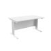 Jemini White/White 1400x800mm Rectangular Cantilever Desk KF839854