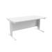 Jemini White/White 1600x800mm Rectangular Cantilever Desk KF839860