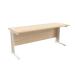 Jemini Maple/White 1800x600mm Rectangular Cantilever Desk KF839889