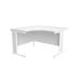 Jemini White/White 1200mm Left Hand Radial Cantilever Desk KF839902